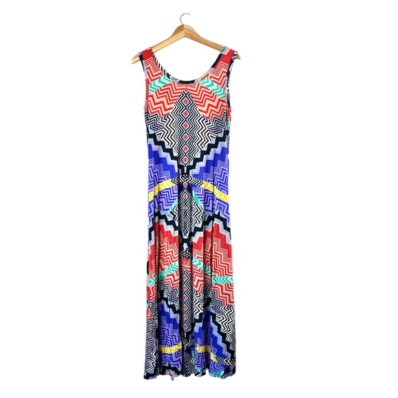 Women's Colorful Calvin Klein Maxi Dress 12 - Picture 2 of 5